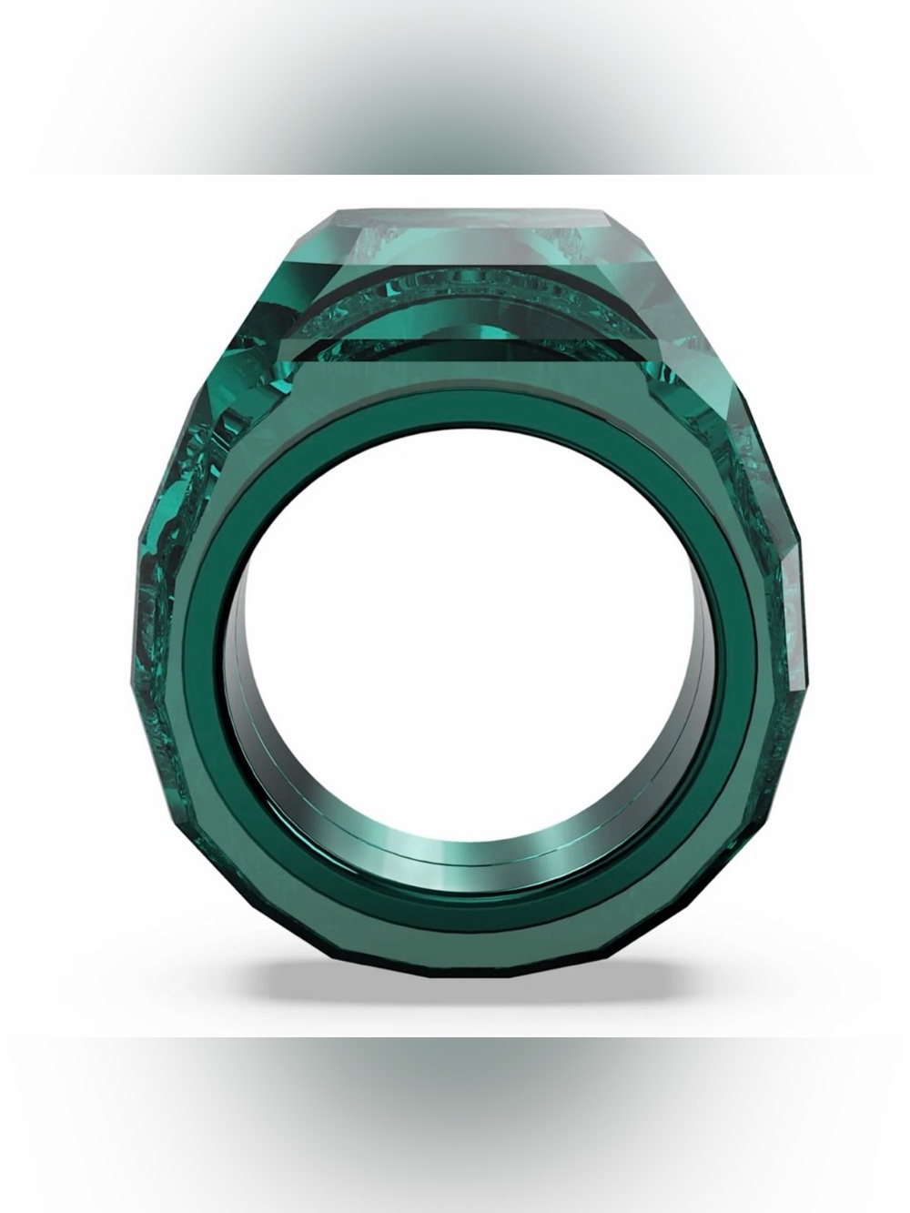Swarovski lucent cocktail ring/ green - Picture 3 of 12